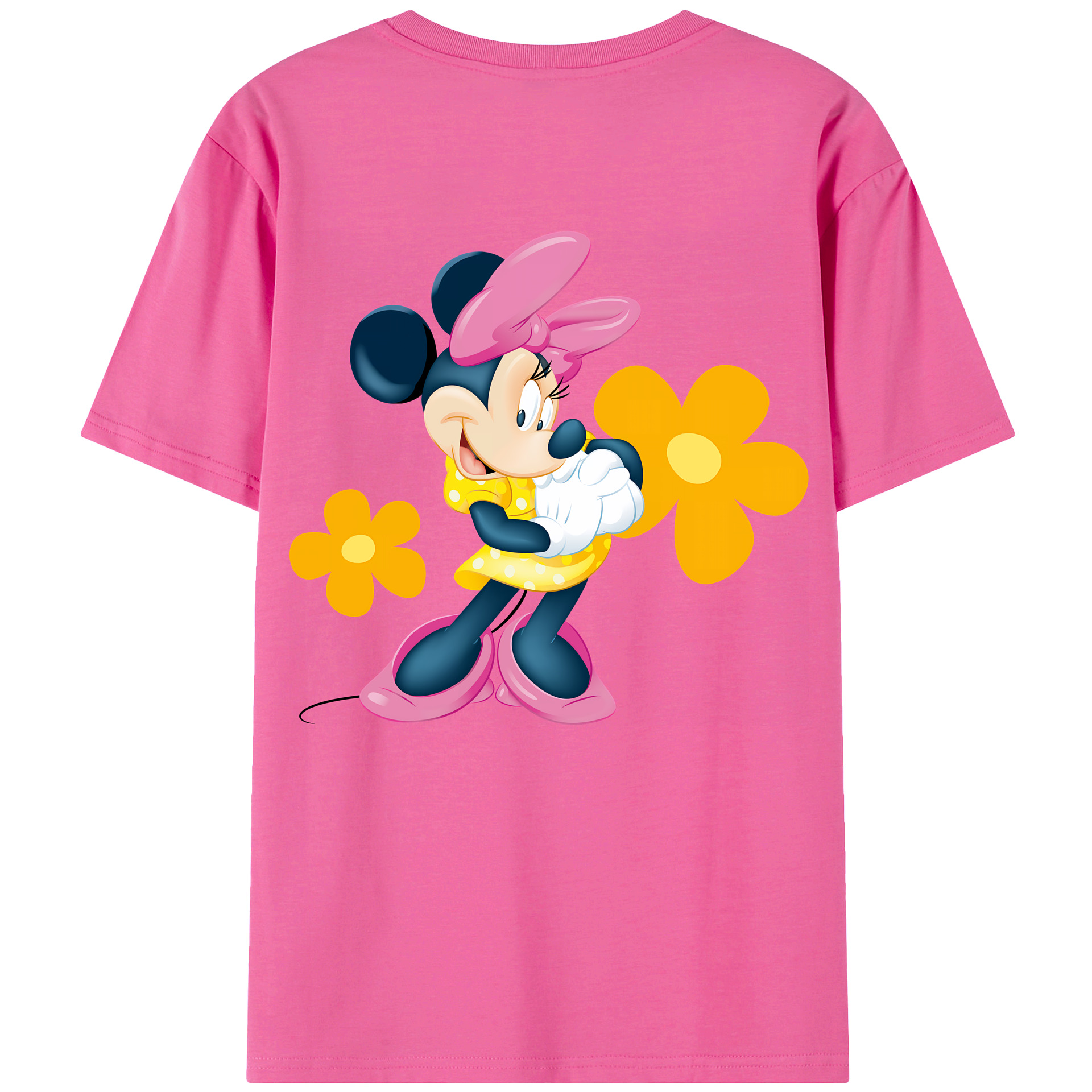 （画像用） ミッキーマウス Mickey Mouse レディース半袖Tシャツ(バックプリント)